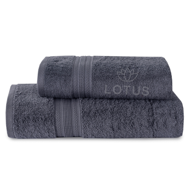 Gray V Stripe - 2-Pcs Towel Set Main Image