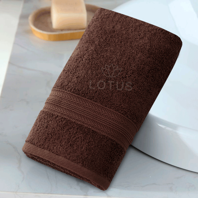 Chocolate V Stripe -  Bath Towel Hover Image