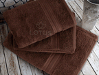 Chocolate V Stripe - 3-Pcs Towel Set
