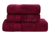 Maroon V Stripe - 3-Pcs Towel Set