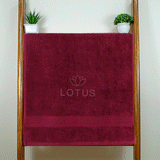 Maroon V Stripe - 2-Pcs Towel Set