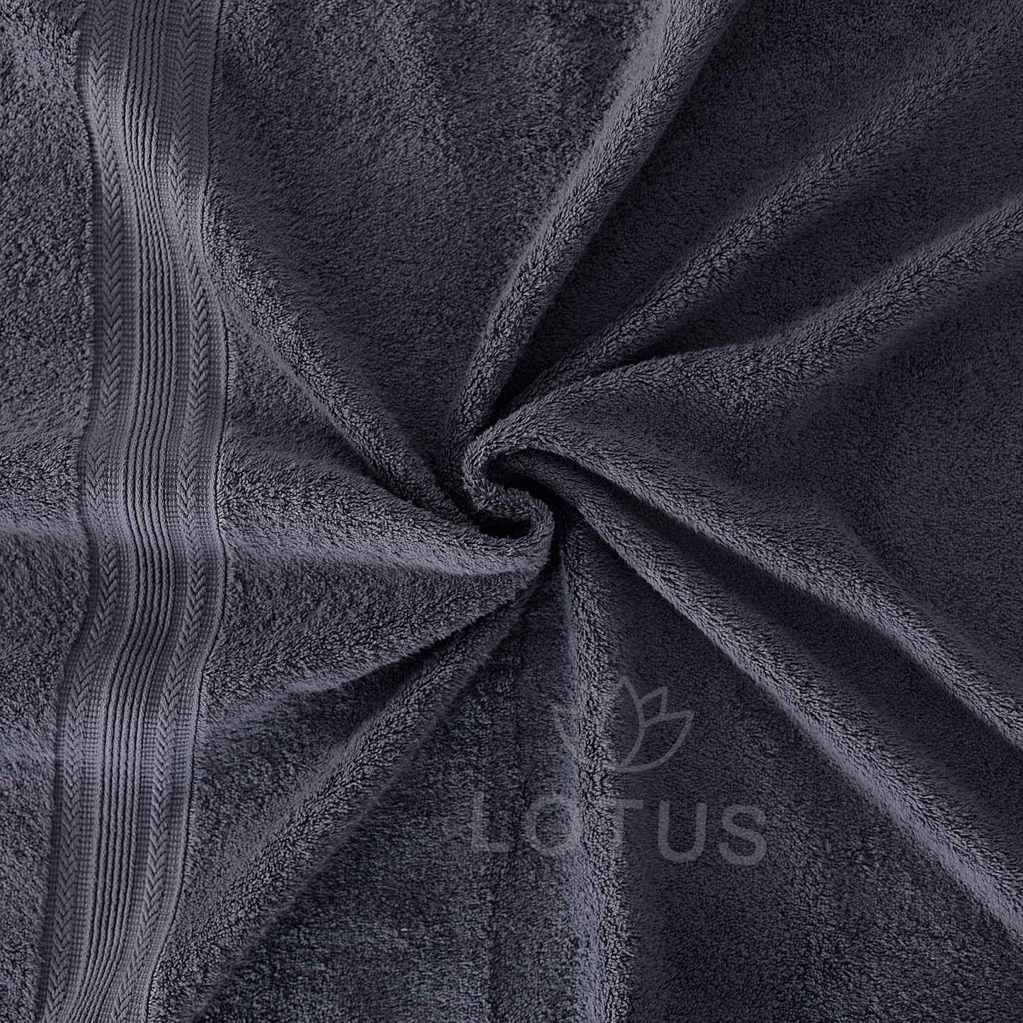 100% Cotton Towel Set – Gray V Stripe, 3 Pc, 500 GSM, Soft, Absorbent & Durable