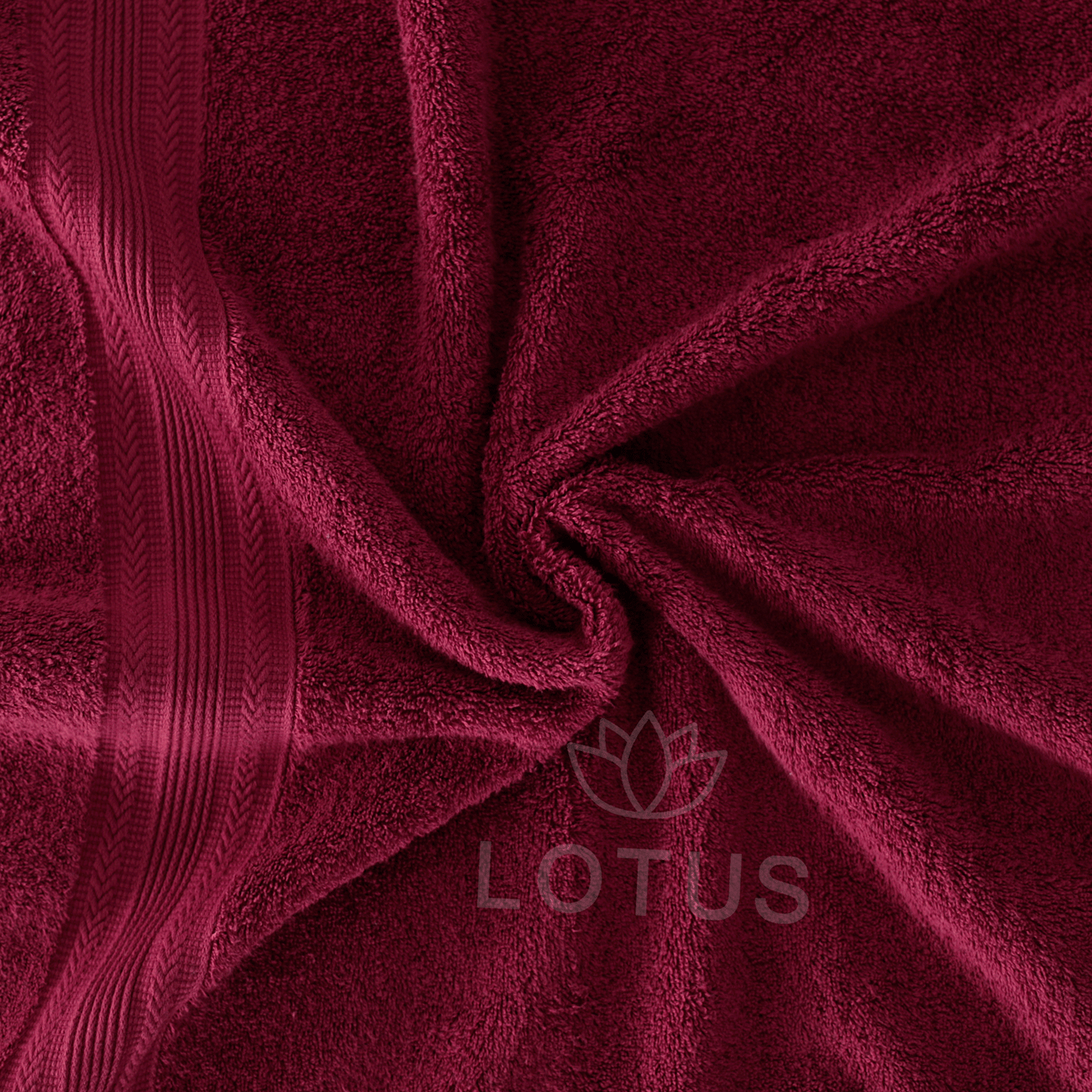Maroon V Stripe - 3-Pcs Towel Set
