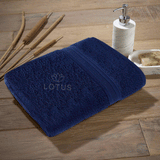 Navy V Stripe -  Bath Towel