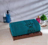 Lake Green Damask - Jacquard Bath Towel