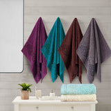 Purple Damask - 2-Pcs Jacquard Towel Set