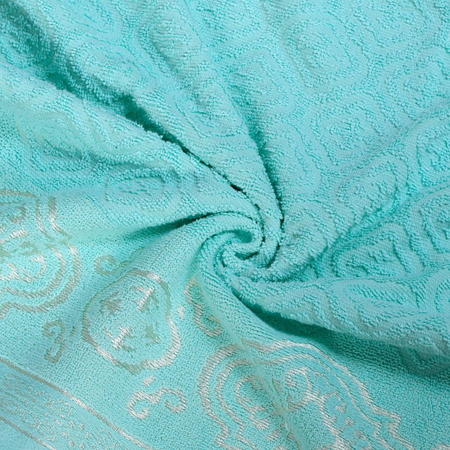 Mint Green Damask - 2-Pcs Jacquard Towel Set Main Image