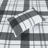 Micro Fiber Bed Sheet Black Check Single-30278