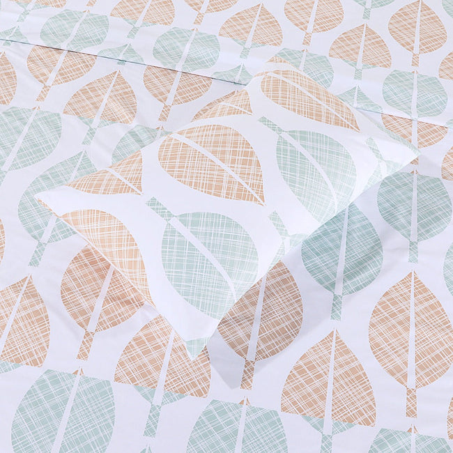 Micro Fiber Bed Sheet Colorful Leaves Single -30281 Main Image