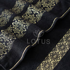 Jet Black Flower - Jacquard Bath Towel