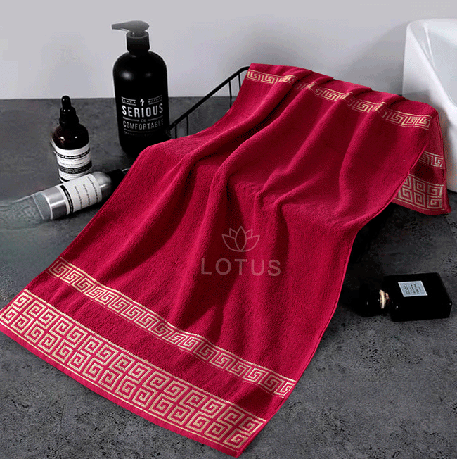 Maroon Versatile - Jacquard Bath Towel Hover Image