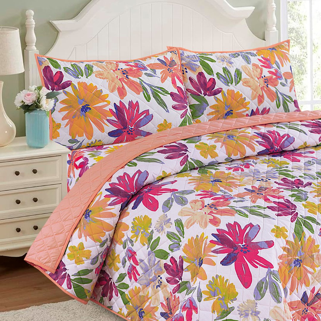 Floriography Spring  - Summer Comforter Set 6 Pcs
