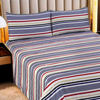 Micro Fiber Bed Sheet Multi Stripe Single-30313