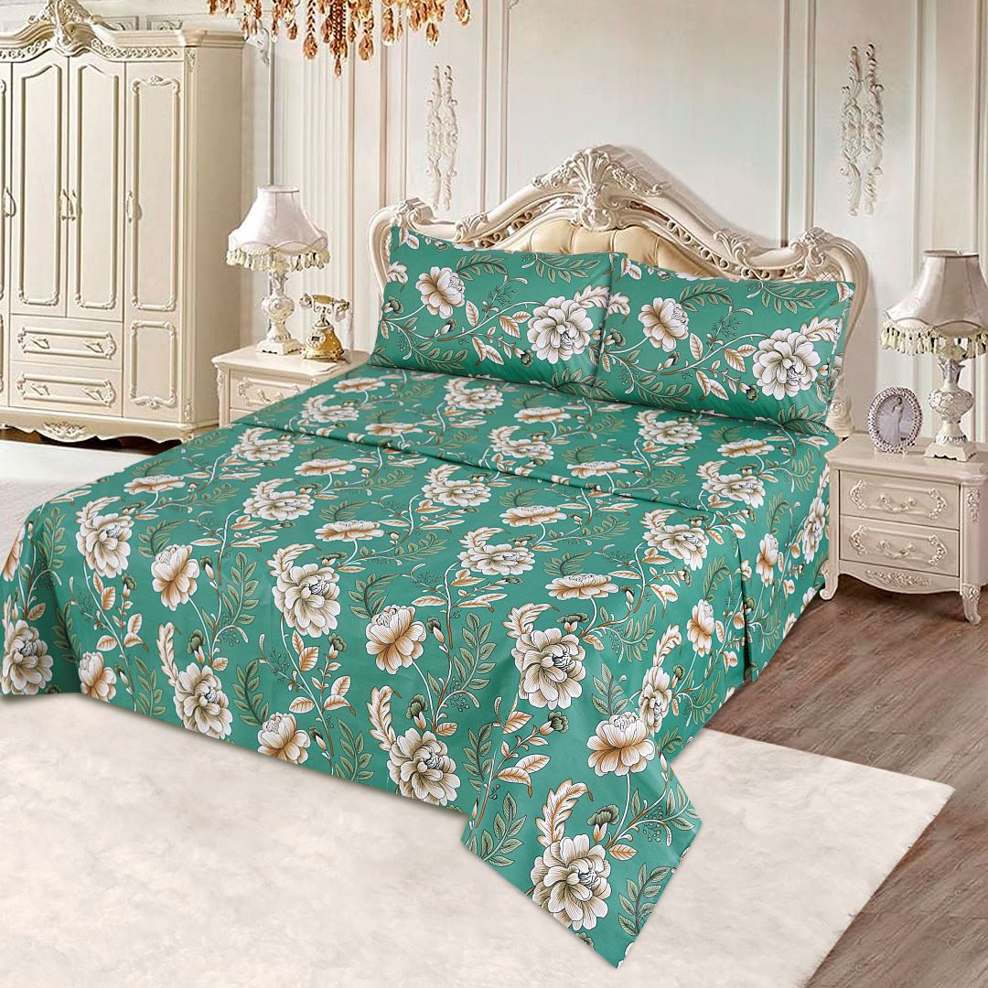 Green Haven Bloom - Bed Sheet Set
