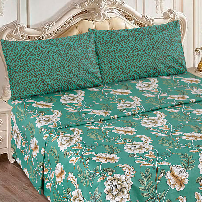 Green Haven Bloom - Bed Sheet Set Main Image