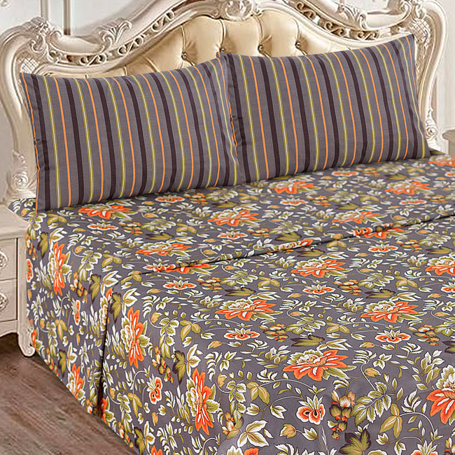 Emerald Blossom Charm - Bed Sheet Set Main Image