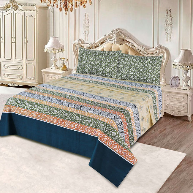 Azure Petal Delight - Bed Sheet Set Hover Image
