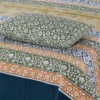 Azure Petal Delight - Bed Sheet Set Single