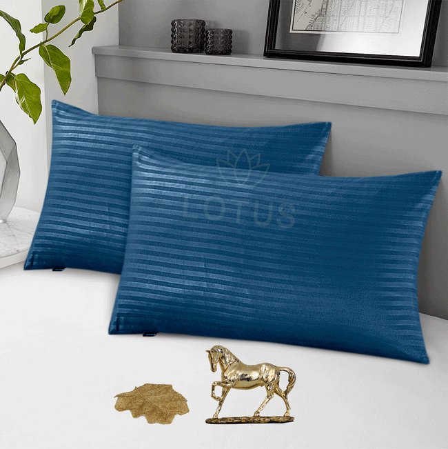 Zinc Stripe Sateen - Pillow Cover Pack of 2 Hover Image