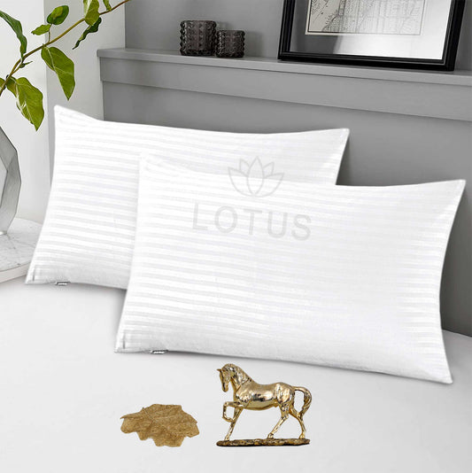 Ultra Soft Pillow Cover – White Stripe, 2 Pc
