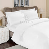 White Stripe Sateen - Duvet Cover Set 6 Pcs