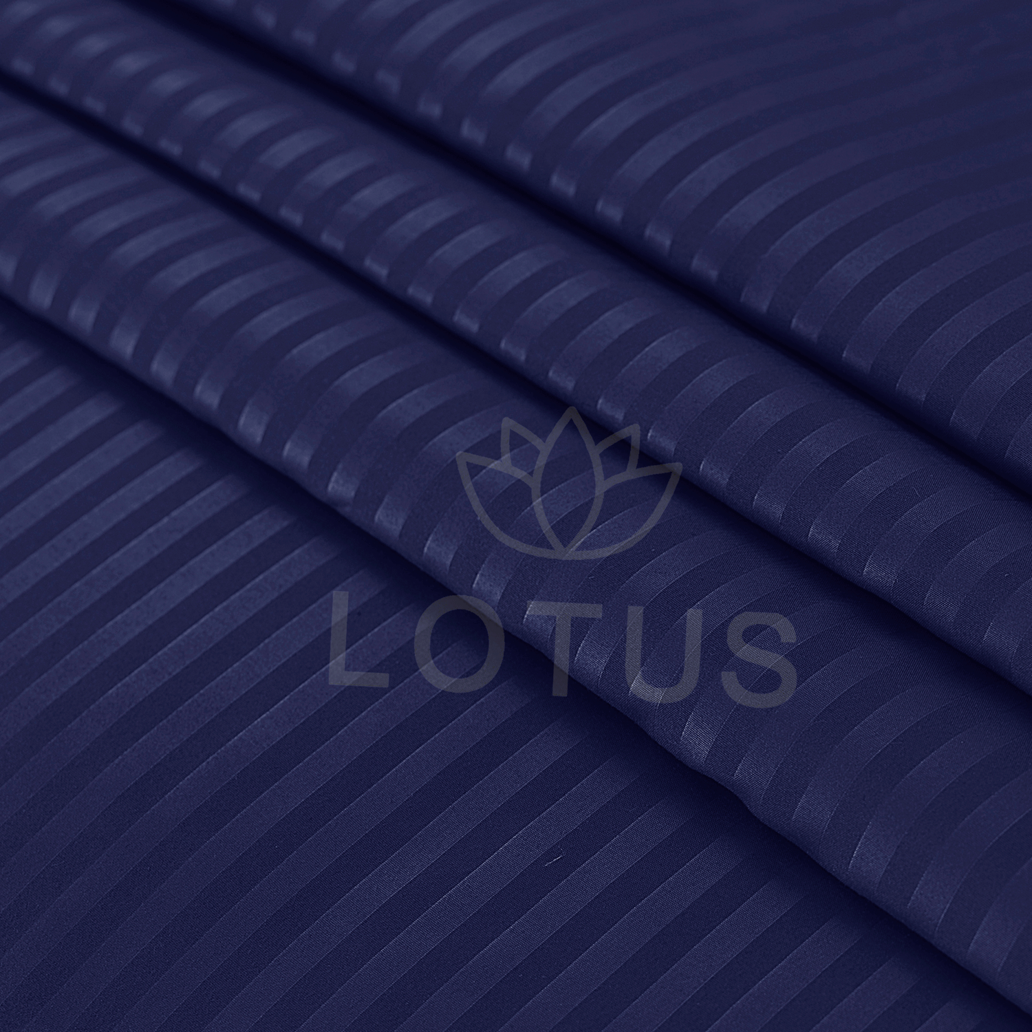 Navy Blue Stripe Sateen - Pillow Cover Pack of 2