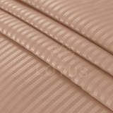 Beige Stripe Sateen - Duvet Cover Set 3 Pcs