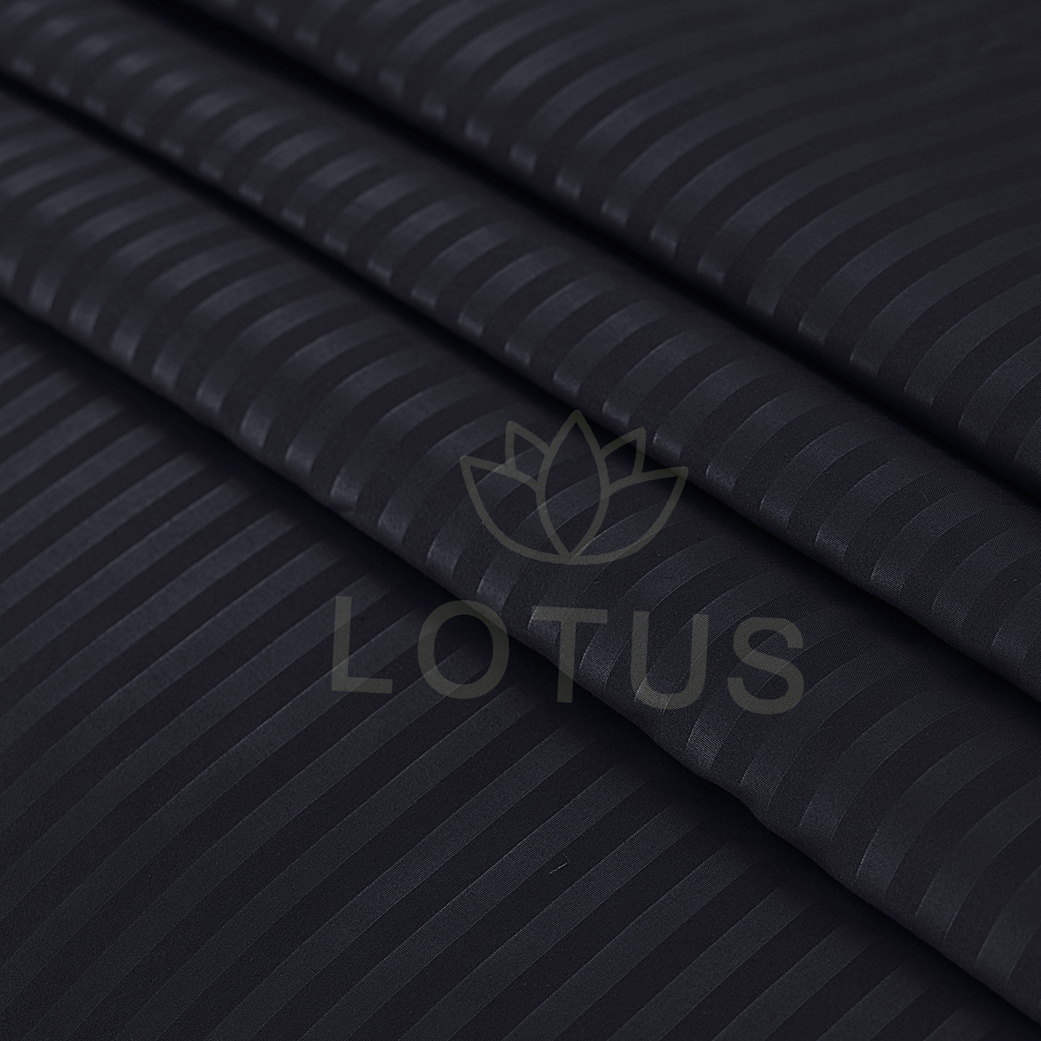 Black Stripe Sateen - Pillow Cover Pack of 2