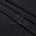 Black Stripe Sateen - Bed Sheet Set King