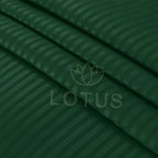 Green Stripe Sateen - Fitted Sheet Set Single