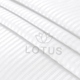 White Stripe Sateen - Bed Sheet Set King