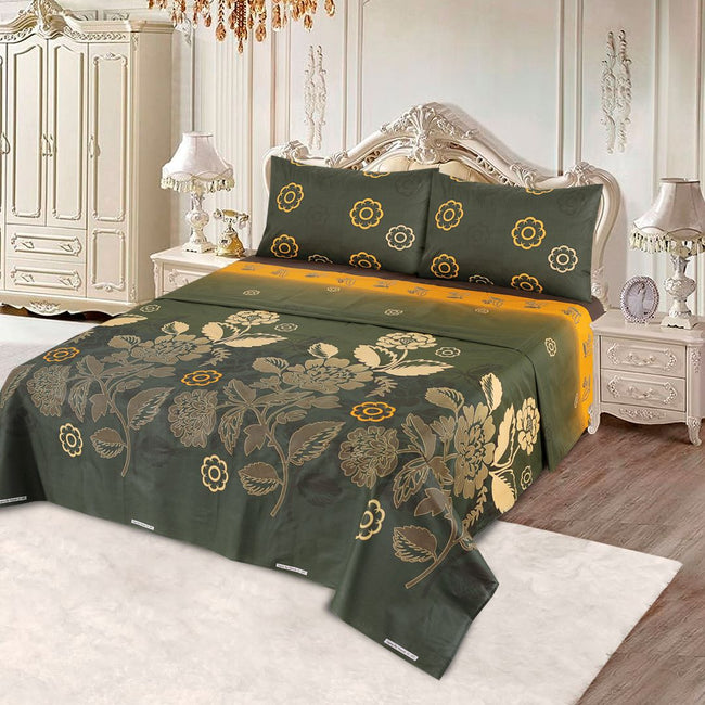 Golden Bloom - Bed Sheet Set Single Hover Image