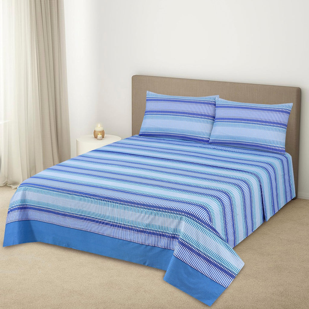 Royal Green Stripe - Bed Sheet Set King - RFS