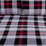 Red & Black Check - Bed Sheet Set Single - RFS