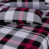 Red & Black Check - Bed Sheet Set King - RFS