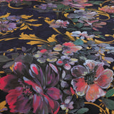 Multi Black Floral - Panel Bed Sheet Set Queen