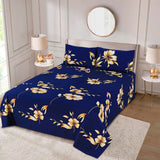 Blue Flower  - Bed Sheet Set King