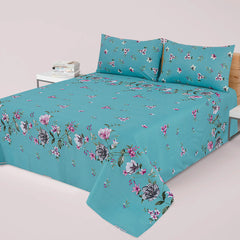 Aqua Bloom - Bed Sheet Set Single