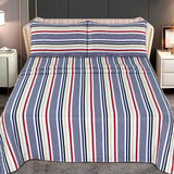 Micro Fiber Bed Sheet Multi Stripe Single-30313