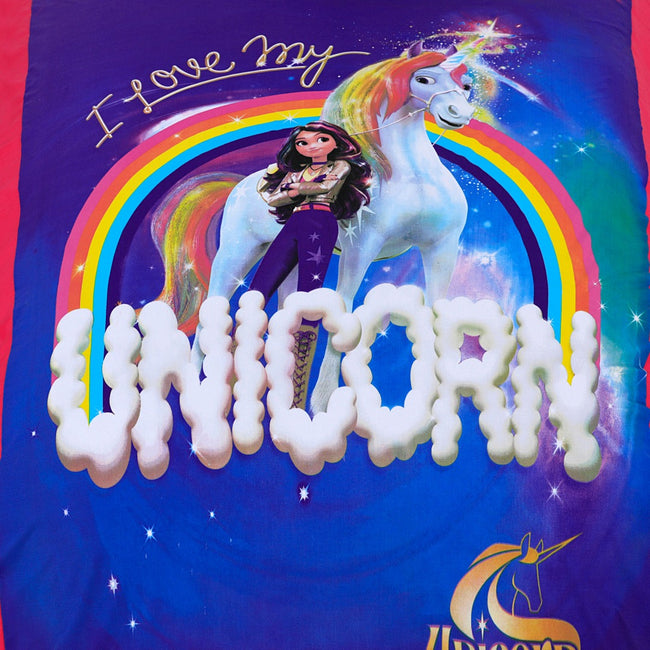 Rainbow Unicorn - Cartoon Bed Sheet Main Image