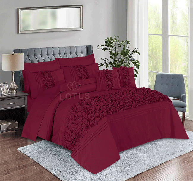 Maroon Roly-Poly - Duvet Cover Set  8 Pcs Hover Image