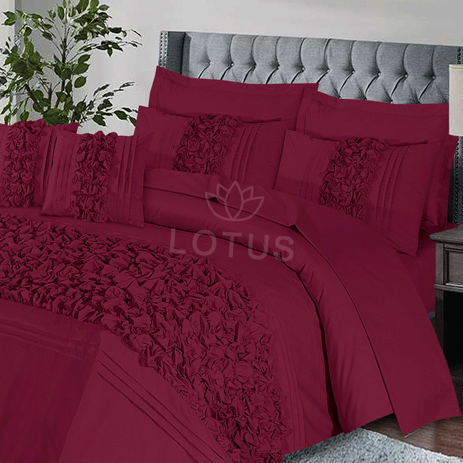 Maroon Roly-Poly - Duvet Cover Set  8 Pcs Main Image