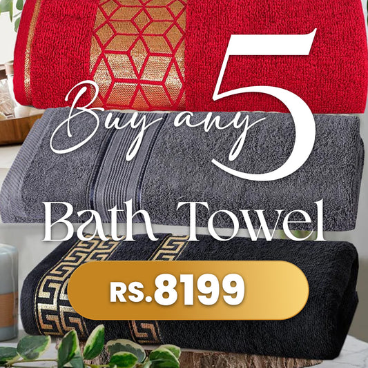 Buy any 5 Bath Towel in Rs 8199