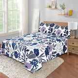 Micro Fiber Bed Sheet Blue Floral-30267