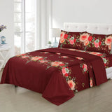 Micro Fiber Bed Sheet Burgundy Single-30258