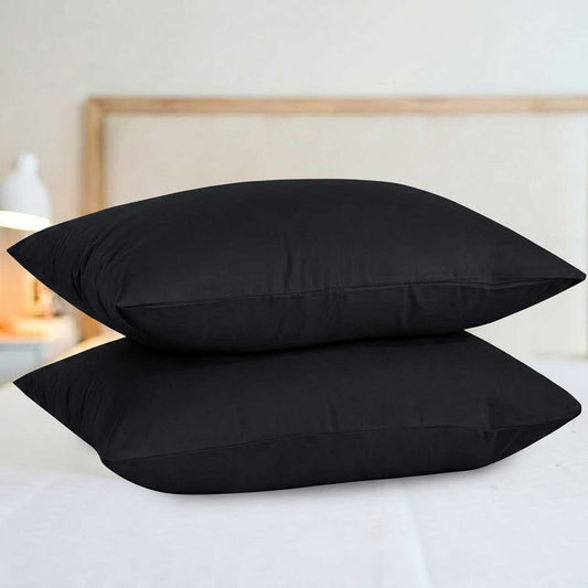 Ultra Soft Pillow Cover – Black, 2 Pc