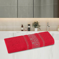 Bath Towel Circle Red-501