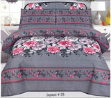 Grey & Floral Theme - Bed Sheet Set Single