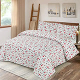 Cotton Duck Bed Sheet Set Red Dot King-50204 OS