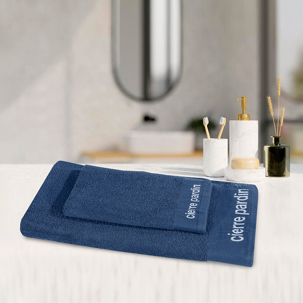 Export Quality Towel (Pack of 2) Navy Blue-485